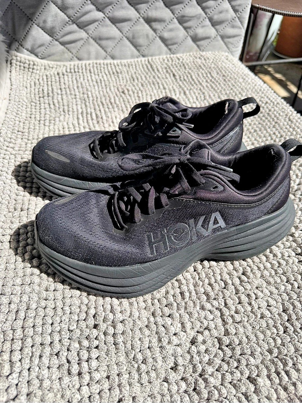 HOKA Bondi Athletic Shoes Black US 8.5